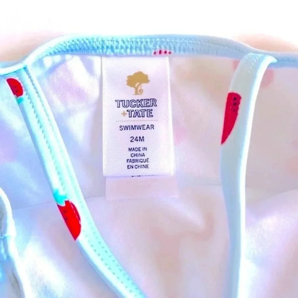 Nordstrom Tucker + Tate Strawberry Ruffled Swimsuit NWT 18-24M